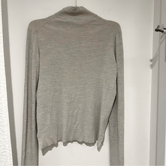 Celine Long Sleeve Grey Mock Neck Sweater - Picture 3 of 7